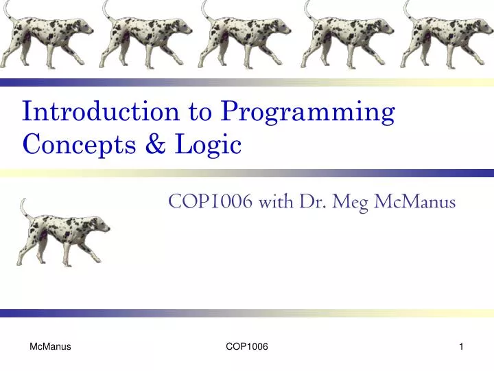 introduction to programming concepts logic