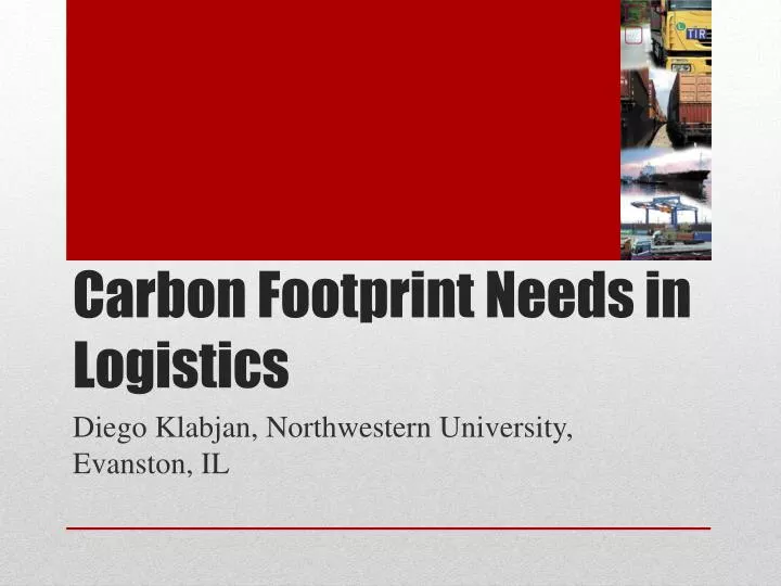 carbon footprint needs in logistics