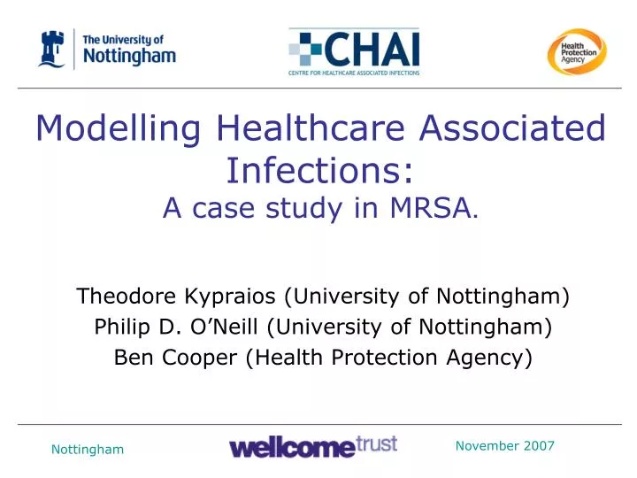 modelling healthcare associated infections a case study in mrsa