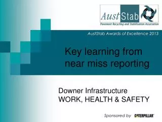 Key learning from near miss reporting