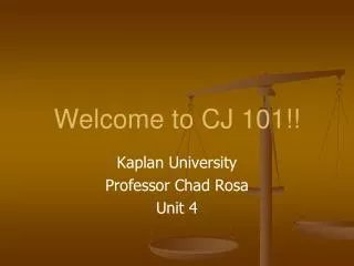 Welcome to CJ 101!!