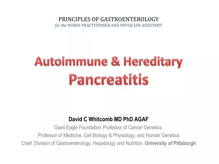 autoimmune hereditary pancreatitis