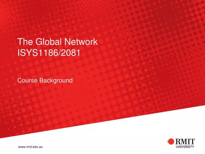 the global network isys1186 2081