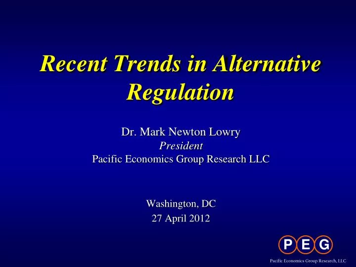 recent trends in alternative regulation