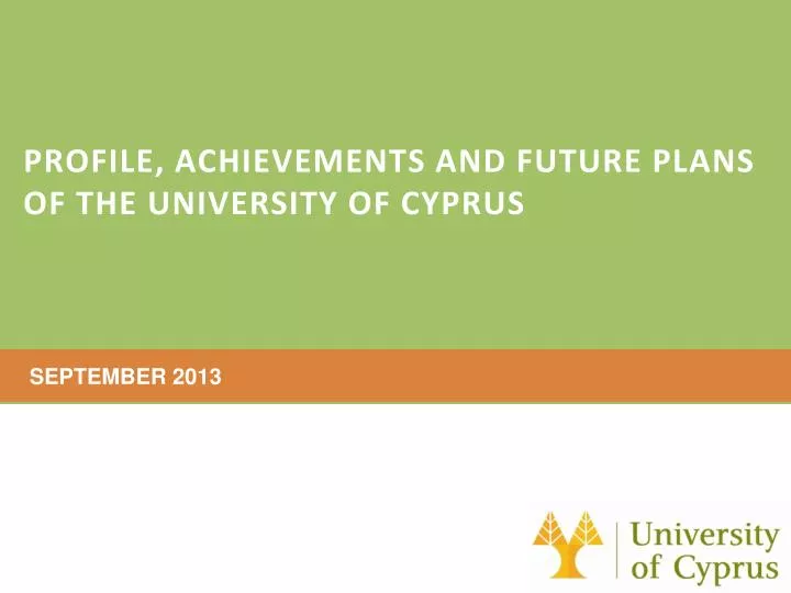 profile achievements and future plans of the university of cyprus