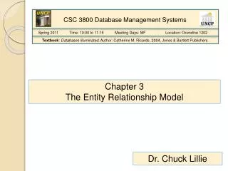 Chapter 3 The Entity Relationship Model