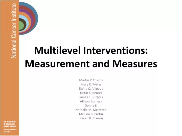 multilevel interventions measurement and measures