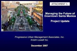 Managing the Future of Downtown Santa Monica Project Update