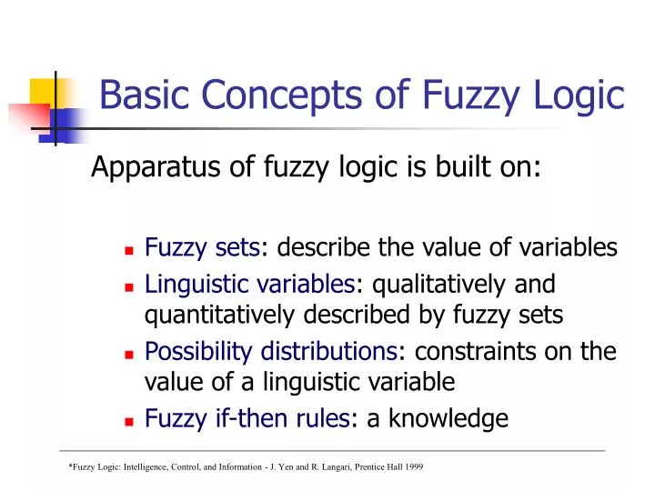 basic concepts of fuzzy logic