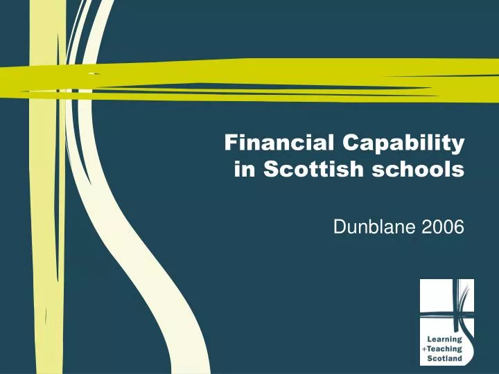 financial capability in scottish schools