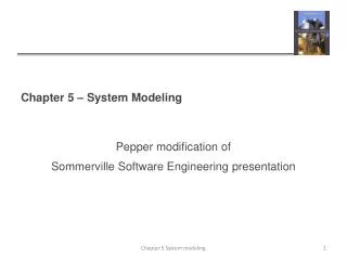 chapter 5 system modeling