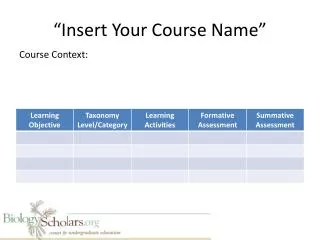 insert your course name