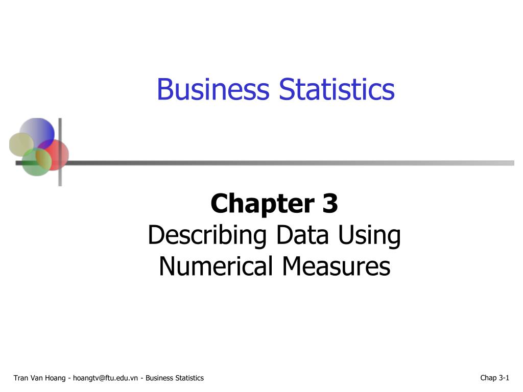 PPT - Chapter 3 Describing Data Using Numerical Measures PowerPoint ...
