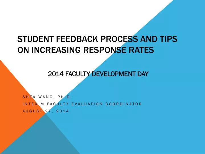 student feedback process and tips on increasing response rates