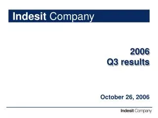 2006 Q3 results