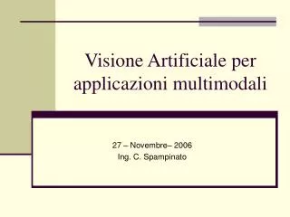 visione artificiale per applicazioni multimodali