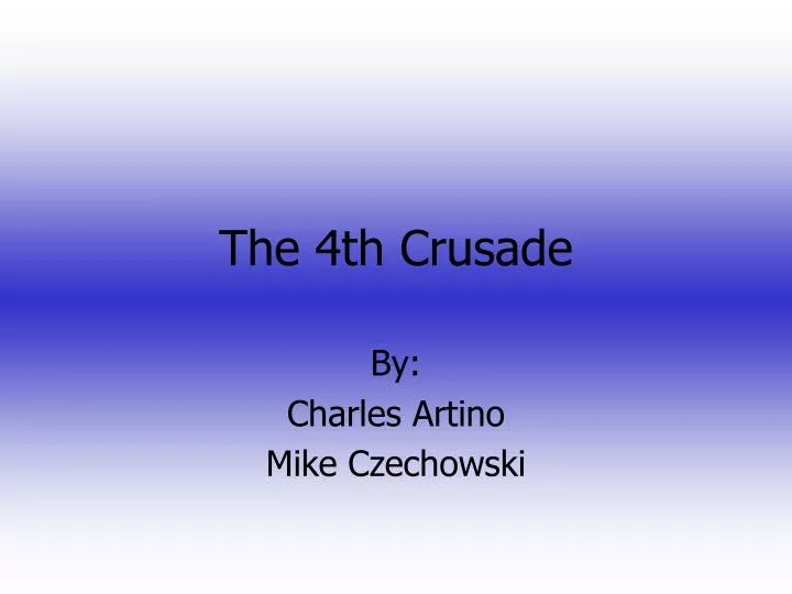 the 4th crusade