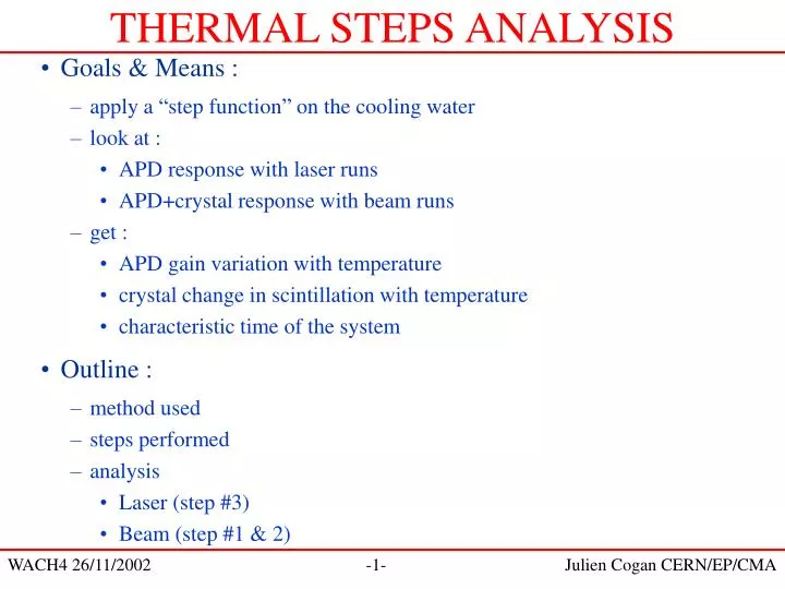 thermal steps analysis