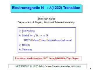 Electromagnetic N ? ? (1232) Transition