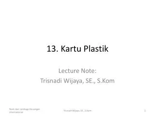 13 kartu plastik