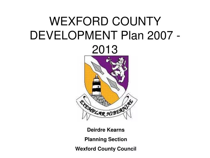 wexford county development plan 2007 2013