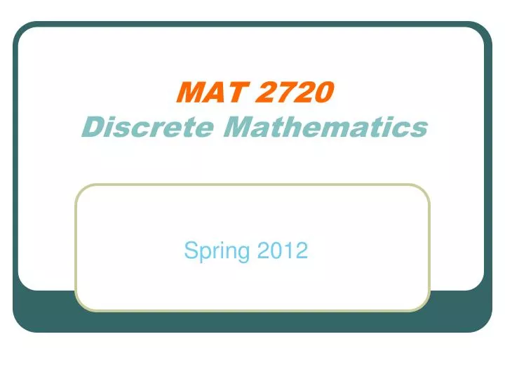 mat 2720 discrete mathematics