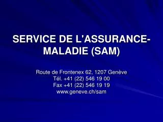 service de l assurance maladie sam