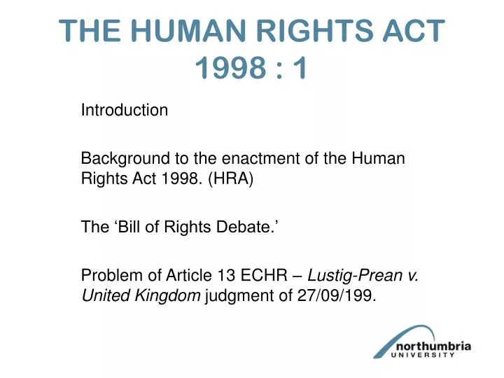 the human rights act 1998 1