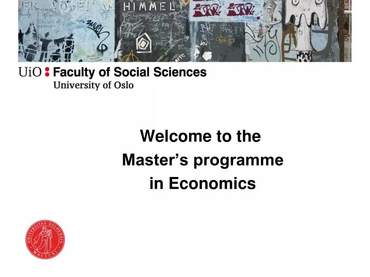 welcome to the master s programme in economics