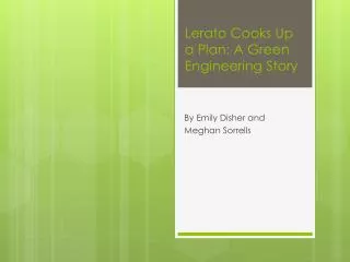 Lerato Cooks Up a Plan: A Green Engineering Story