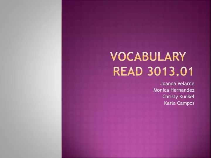 vocabulary read 3013 01
