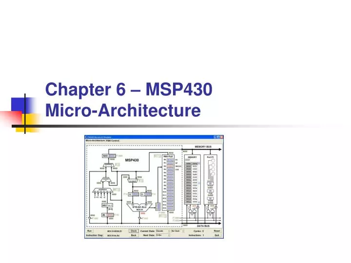 chapter 6 msp430 micro architecture