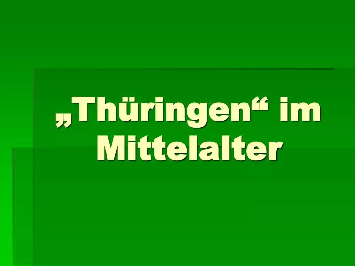 th ringen im mittelalter