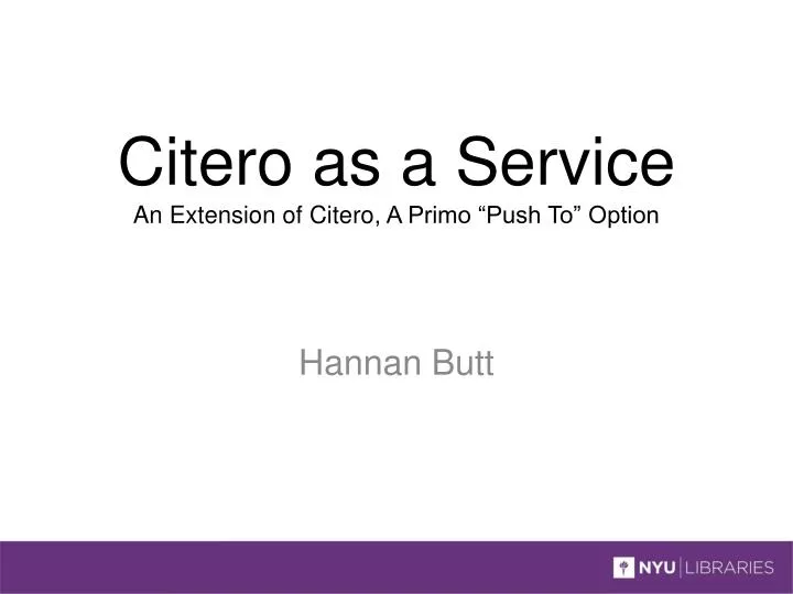 citero as a service an extension of citero a primo push to option