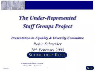 The Under-Represented Staff Groups Project Presentation to Equality &amp; Diversity Committee