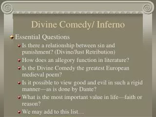 Divine Comedy/ Inferno