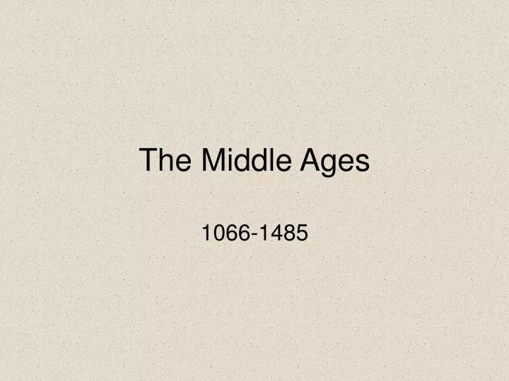 the middle ages