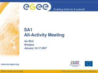 SA1 All-Activity Meeting