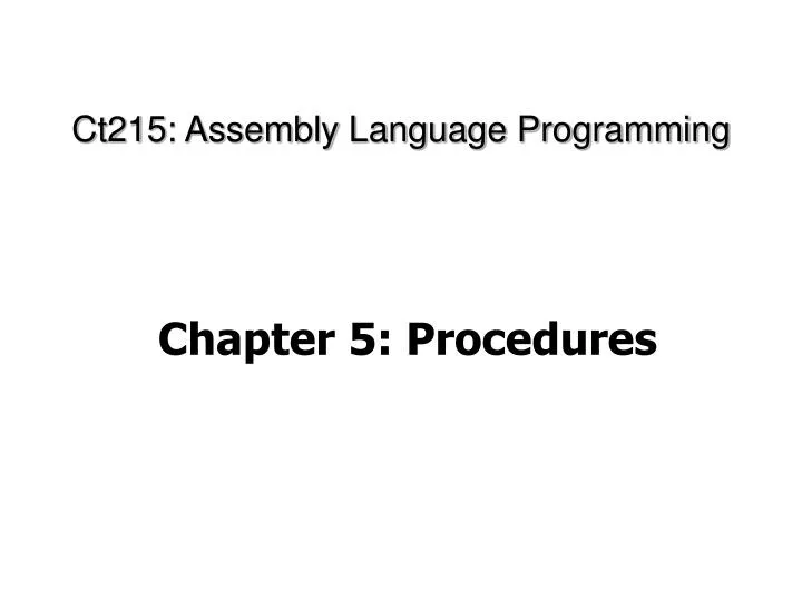 ct215 assembly language programming