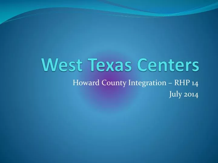 west texas centers