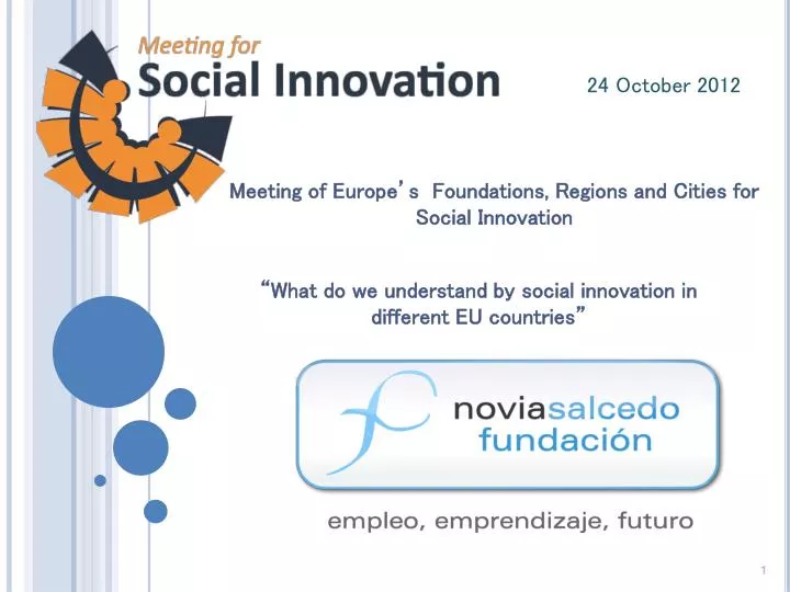 meeting of europe s foundations regions and cities for social innovation