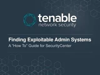 Finding Exploitable Admin Systems