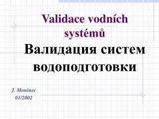 validace vodn ch syst m