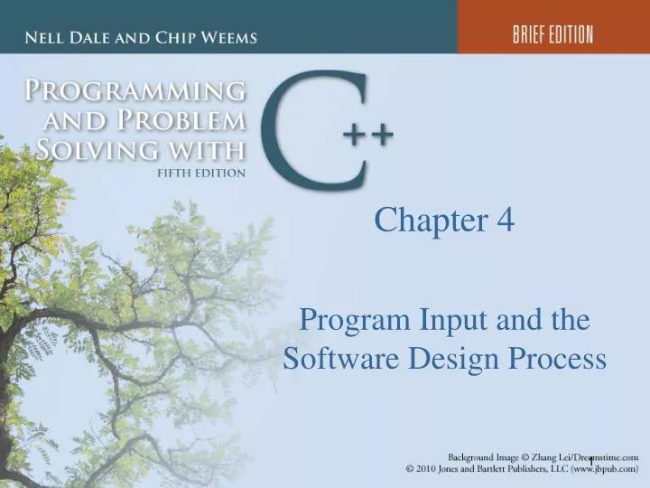 chapter 4 program input and the software design process