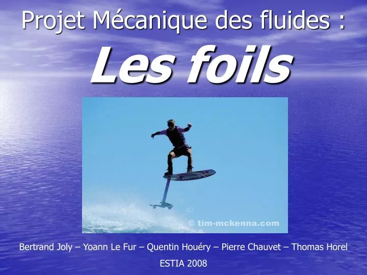 projet m canique des fluides les foils