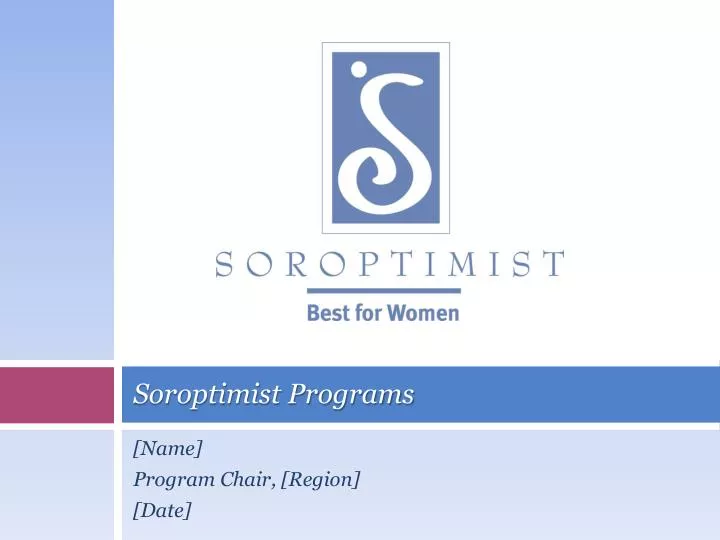 soroptimist programs