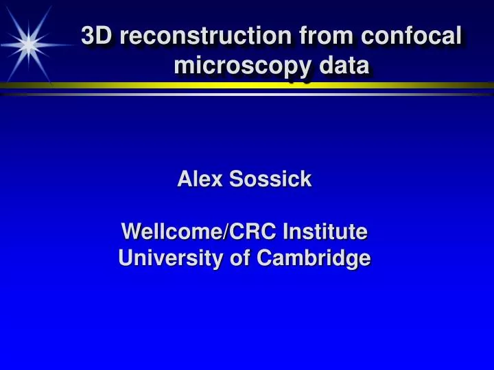 3d reconstruction from confocal microscopy data