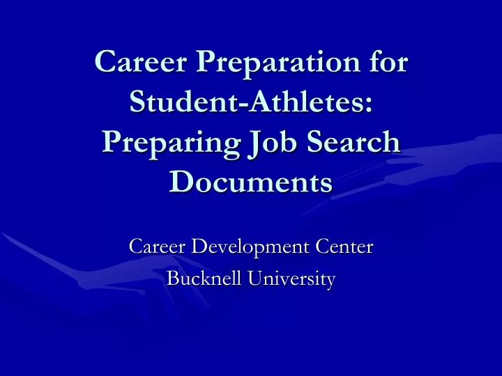 career preparation for student athletes preparing job search documents
