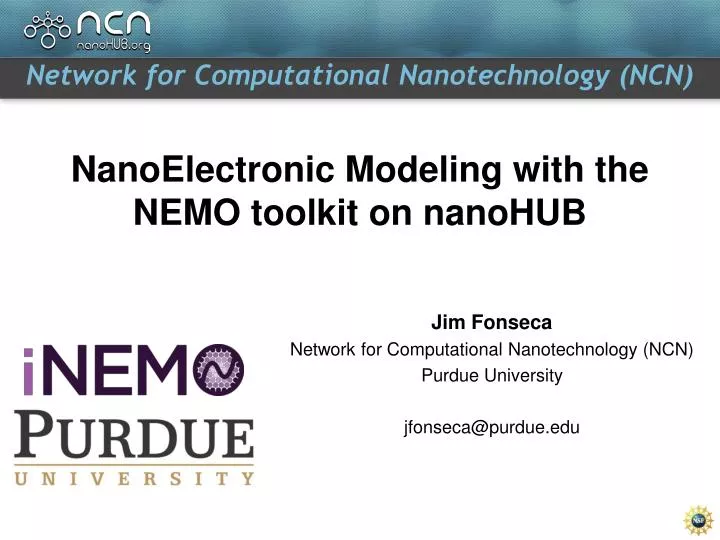 nanoelectronic modeling with the nemo toolkit on nanohub
