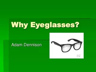 Why Eyeglasses?